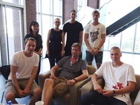 Dr. Fredrik Sjögren (middle, front row) and a colleague from OAL meet with exchange students from Sweden to learn about their exchange experience at CUHK.